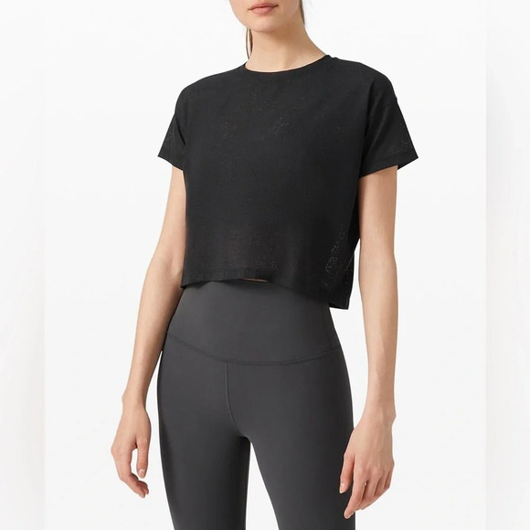 lululemon athletica Tops - Lululemon  Cates Tee Black Sheer